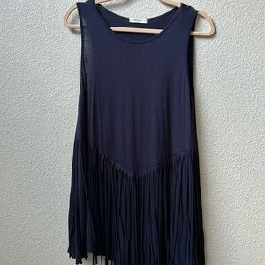 NWOT Women’s Navy Fringe Tank‎ Top